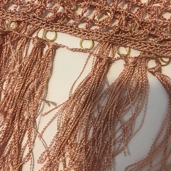 Forever 21 Cropped Caged Knit Top With Tassels Sz - Picture 2 of 3